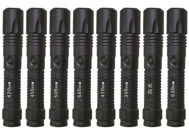 Tám đèn pin Forensic Đèn pin đơn ống kính Đầu ra 170mm * 32mm * 25 mm